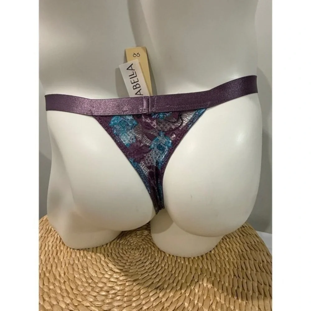Cosabella Never Say Never Printed Italian Thong Himalayan Flor Lace Men's XL